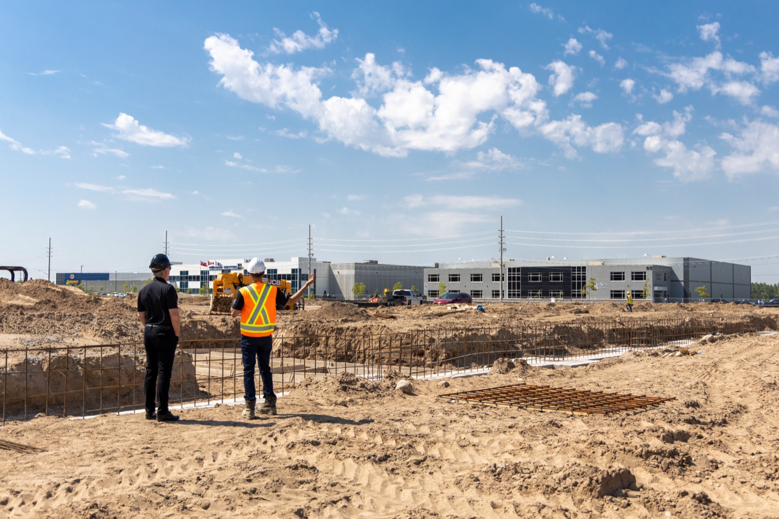 Jackman project manager and site superintendent at an excavation and foundation site