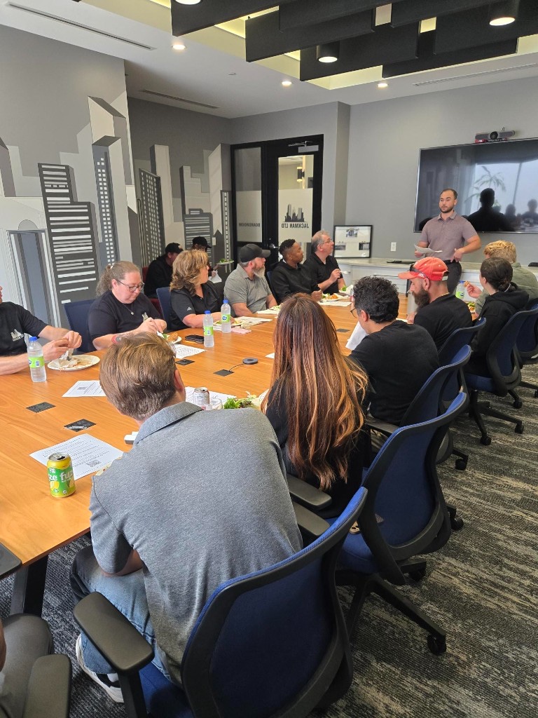 Jackman team members taking part in a learning session